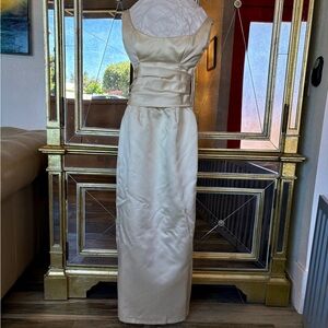 Sophisticated Cream Satin Wedding Dress